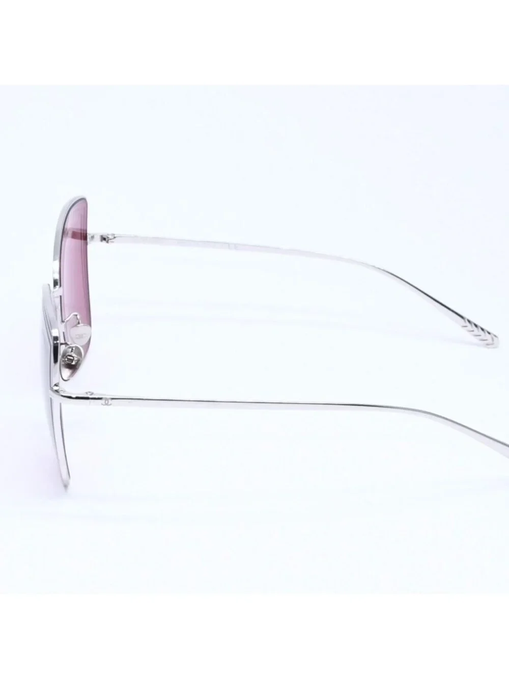 Chanel Sunglasses Eyewear CC Logo Silver Wine